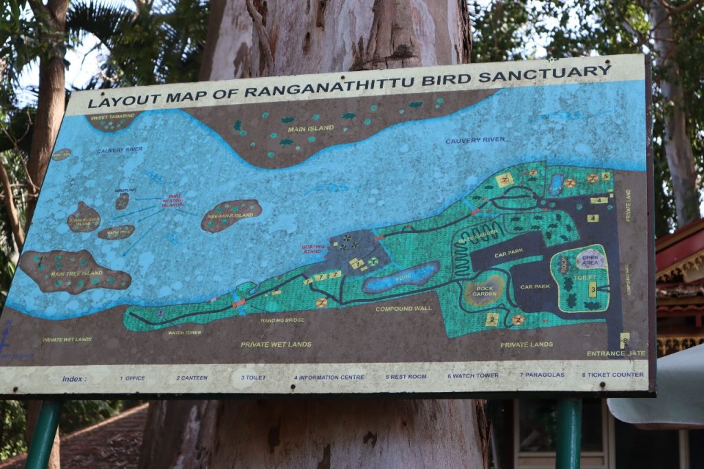 Layout of Ranganathittu Bird Sanctuary